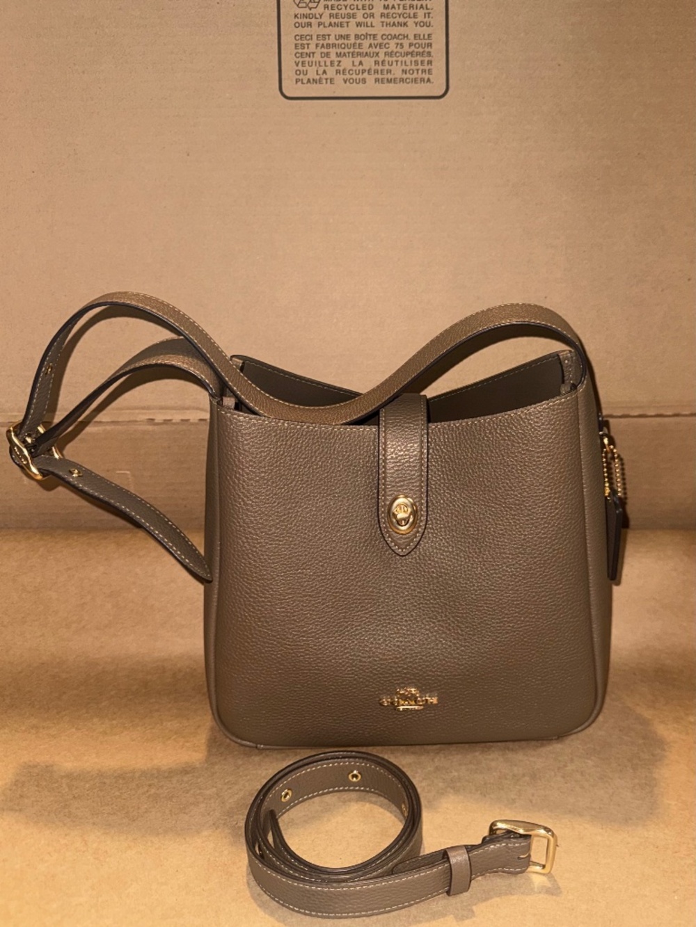 Coach Hadley Convertible Crossbody Bag - Dark Stone